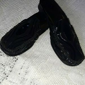 Black Italian mules/loafers Sz 9